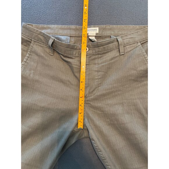 Dockers Slim Tapered Men’s Khaki Pants 36x30 Stretch Cotton Blend, Herringbone - Picture 7 of 9